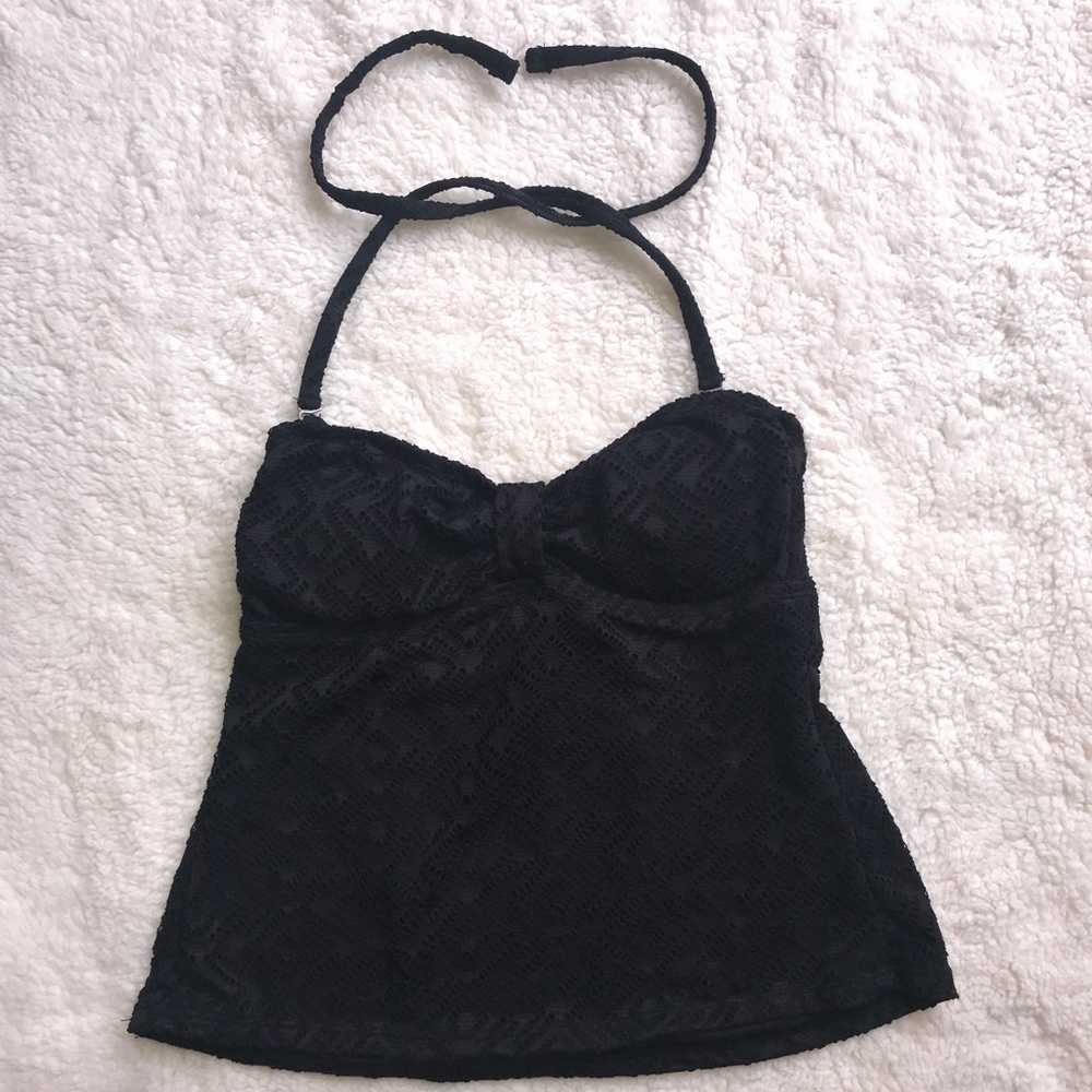 Black Tankini Top Size Small